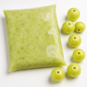 Savor the authentic taste of farm-fresh Amla, carefully transformed into pure frozen pulp. It is perfect for creating your favorite Amla treats – refreshing juices, smoothies, candies, pickles, or any recipe your imagination desires! This is a no-nasty treat with no added sugar or preservatives, ensuring the natural tang and nutrition of Amla shines through. Just pure Amla goodness delivered to your doorstep.